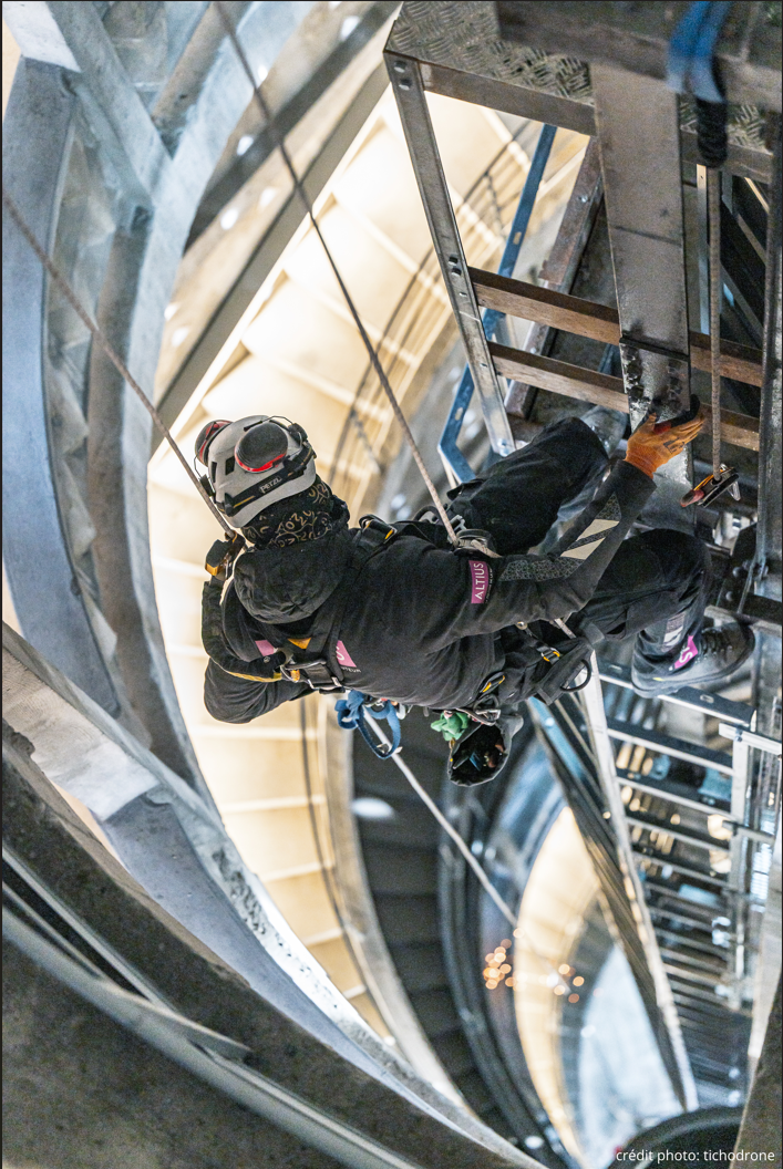 Travaux en hauteur chantier de la Tour Perret Grenoble