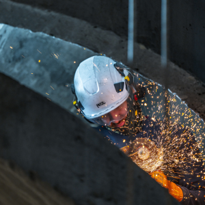 Professionnel sur chantier