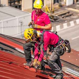 Professionnel sur corde pour travaux en hauteur