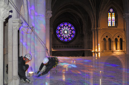 Filets de protection antichute de matériaux - Basilique de Thonon les Bains